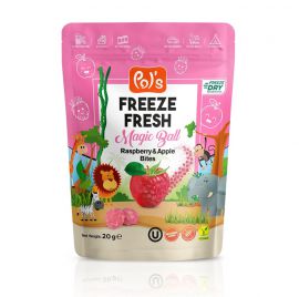 Pol's Freeze Fresh Magic ball Raspberry & Apple Bites 無麩質無添加糖紅桑子蘋果脆波 20g