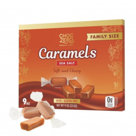 ChocZero Keto Gluten Free Caramels Sea Salt Soft and Chewy 無麩質焦糖海鹽拖肥軟糖 255g