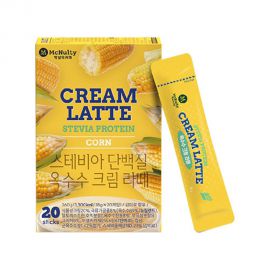 McNulty Cream Latte Stevia Protein Corn 18gx20 Sticks 韓國甜菊糖即溶粟米拿鐵隨身包(牛奶飲品) 18gX20條
