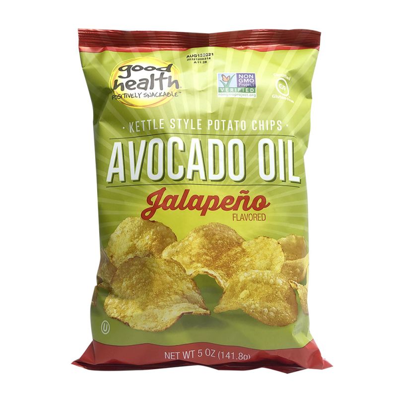 Good Health Kettle Style Potato Chips Avocado Oil Jalapeno Flavored