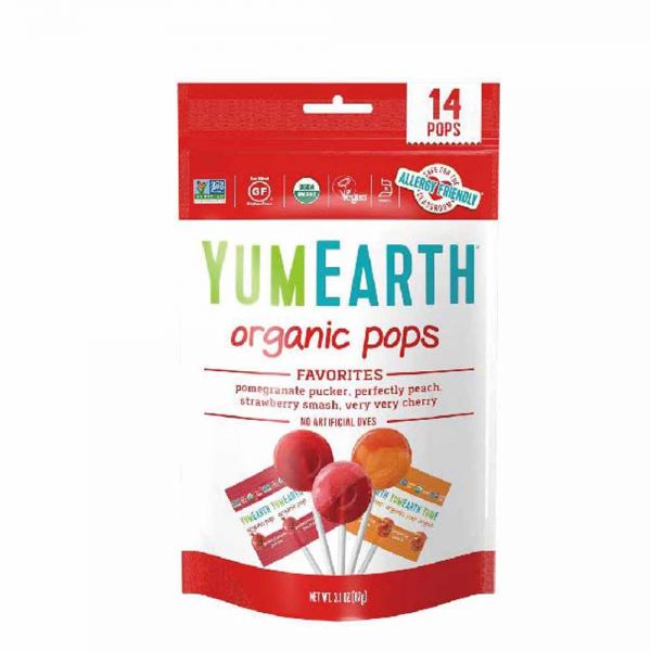YumEarth Organic Hot Chili Pops Chili Mango Mambo 14 Pops 有機水果棒棒糖 87g