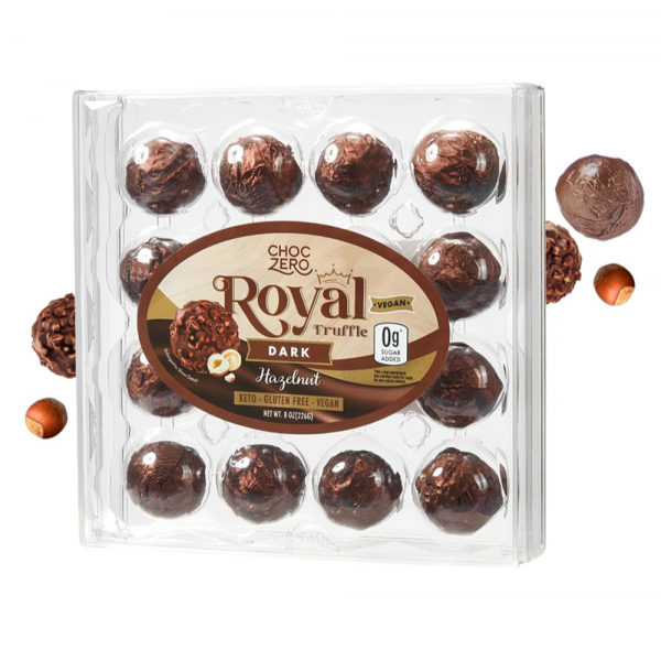 ChocZero Keto Gluten Free Dark Chocolate Hazelnut Royal Truffle 無麩質皇家榛子夾心黑朱古力球 226g