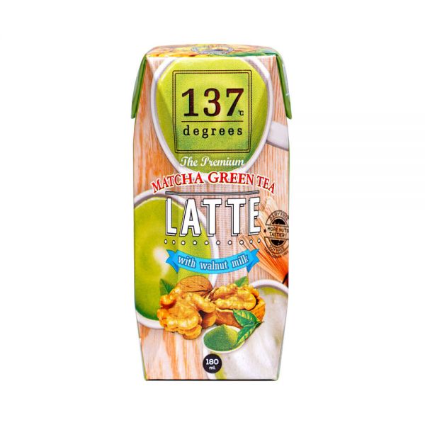 137 degrees Matcha Green Tea Latte with Walnut Milk 抹茶核桃奶 180ml