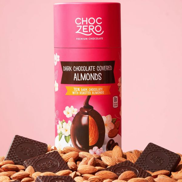 Choczero 70% Dark Chocolate with Roasted Almonds 70%純素杏仁黑朱古力粒 100g (28粒)