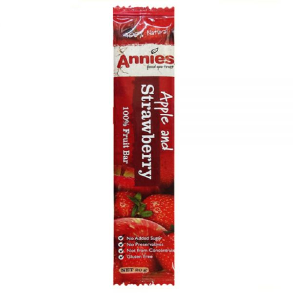 Annie’s Apple Strawberry 100% Fruit Bar 紐西蘭天然水果條蘋果草莓味 20g