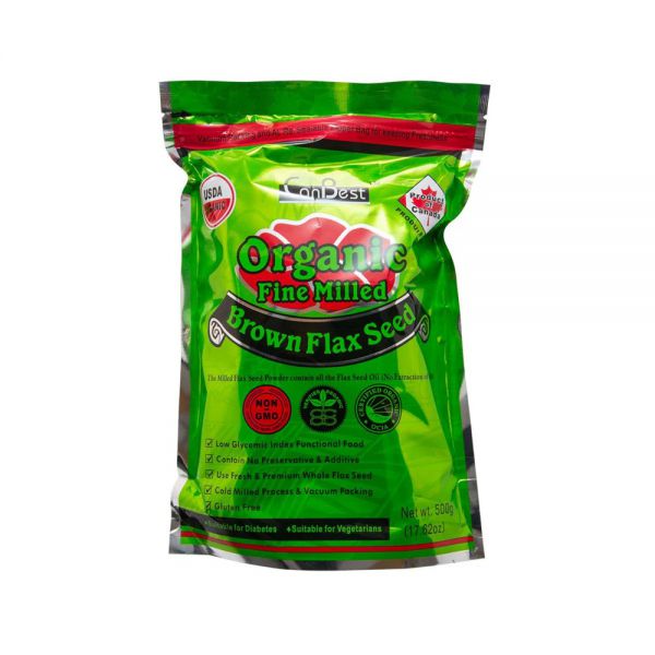 CanBest Organic Fine Milled Brown Flax Seed 加康栢有機細磨啡亞麻籽 500g
