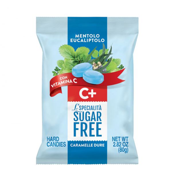 Serra Sugar Free Candies Menthol Eucalyptus With Vitamin C 意大利無糖維他命C薄荷糖 80g