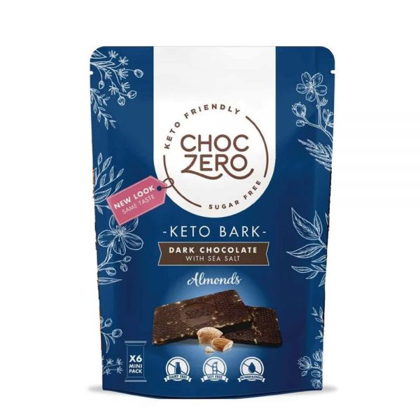 ChocZero Keto Bark Dark Chocolate With Sea Salt Almond 無糖杏仁海鹽黑朱古力塊 170g