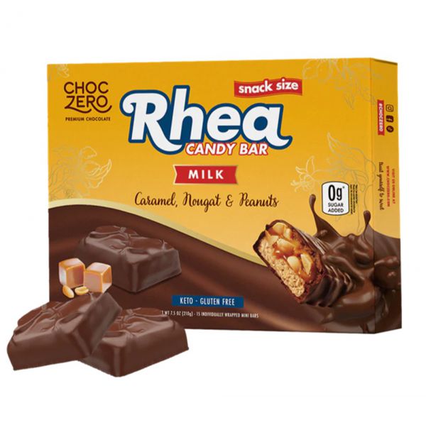 ChocZero Keto Gluten Free Rhea Caramel Nougat Peanuts Milk Candy Bar 焦糖花生朱古力條 210g