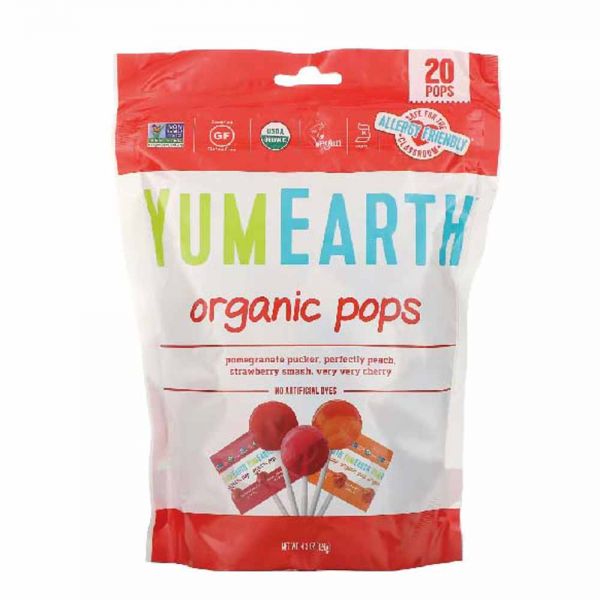 YumEarth, Organic Pops, Assorted Flavors, 20 Pops