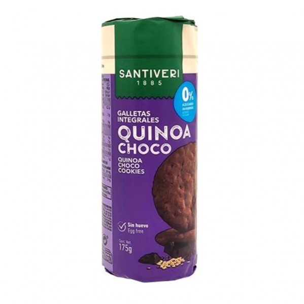 Santiveri Low Sugar Low Salt Choco Quinoa Wholewheat Cookies 低糖低鹽藜麥朱古力橄欖油全麥曲奇餅 175g