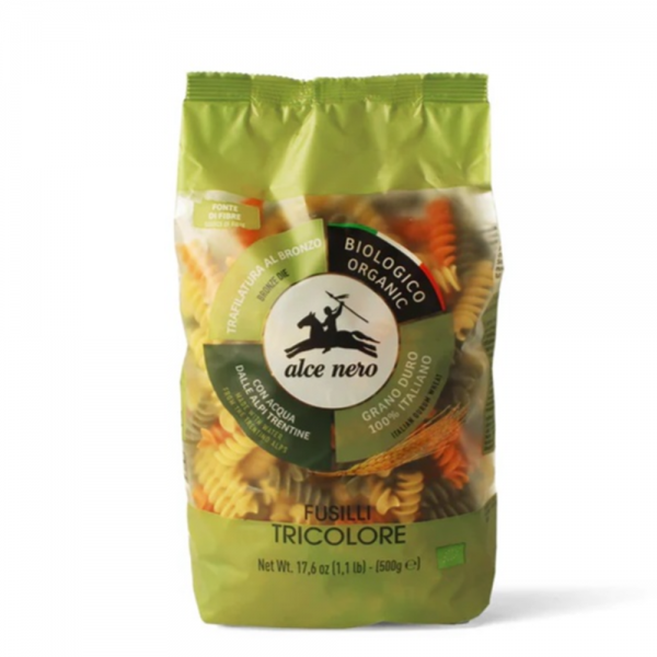 Alce Nero Organic Special Durum Wheat Semolina Pasta Tricolor Fusilli 有機硬質小麥義大利三色螺絲粉 500g