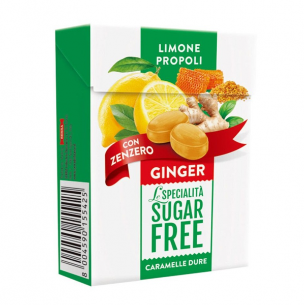 Serra Sugar Free Candies Limone Propoli Ginger 意大利無糖無鹽薑檸蜂膠糖 50g