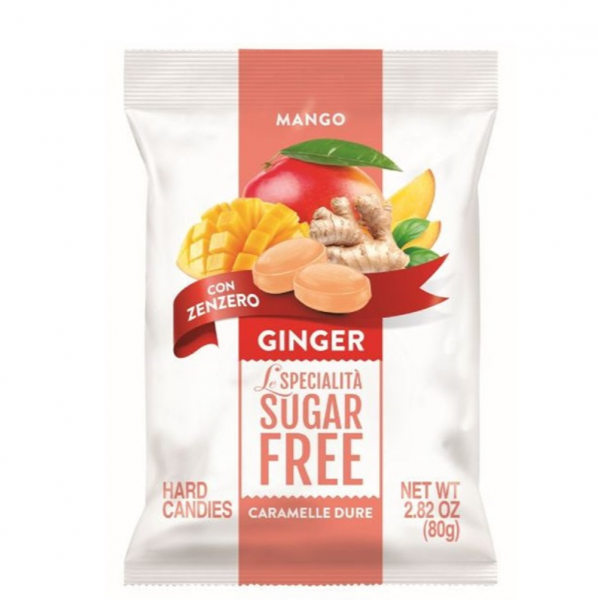Serra Sugar Free Ginger Mango Hard Candies 意大利無糖無鹽芒果薑糖 80g