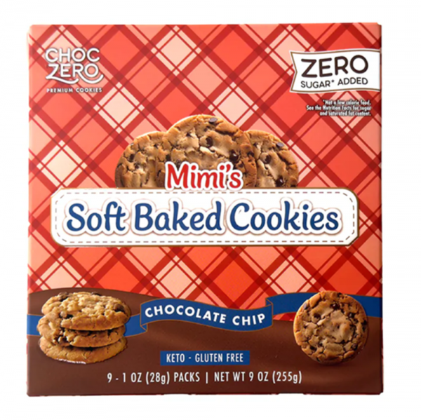 ChocZero Keto Glulten Free Mimi's Soft Baked Cookies Chocolate Chip 軟烤朱古力曲奇9小包 255g