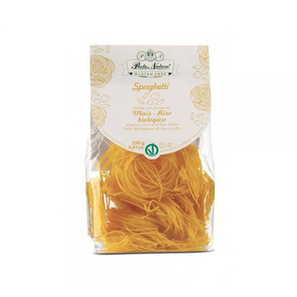 Pasta Natura Organic Vegan Gluten Free Low Sugar No Salt Corn Rice Spaghetti 有機全素無麩質玉米白米意大利幼麵250g