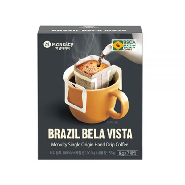 McNulty Hand Drip Roasted Bean Brazil Bela Vista 巴西貝拉維斯塔特色風味濾掛式掛耳咖啡 8g X 7條