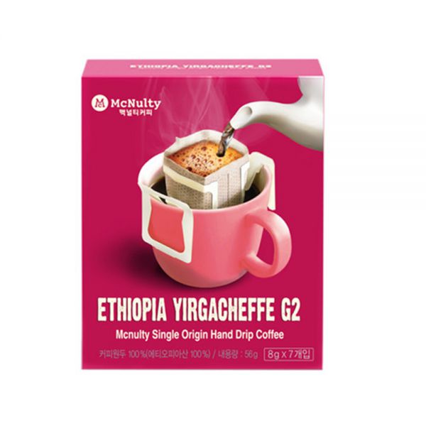 McNulty Hand Drip Roasted Bean Ethiopia Yirgacheffe G2 埃塞俄比亞葉加切夫G2濾掛式掛耳咖啡 8g X 7條