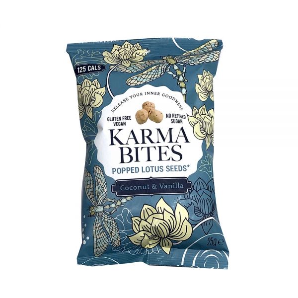 KARMA BITES Popped Lotus Seeds  Coconut & Vanilla