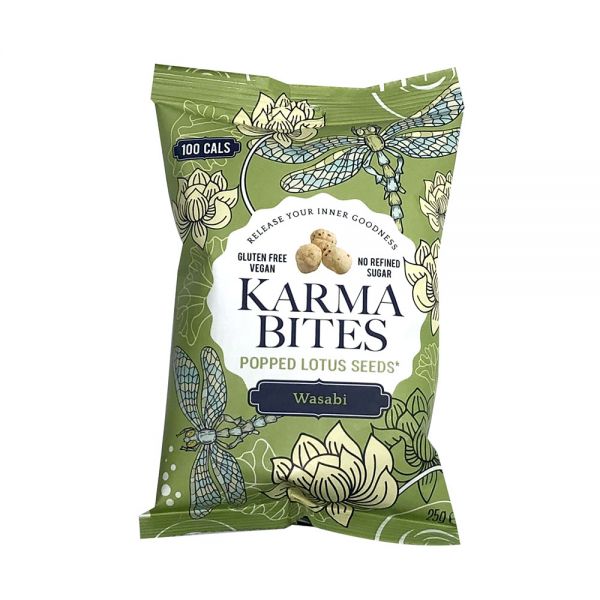 KARMA BITES Popped Lotus Seeds Wasabi