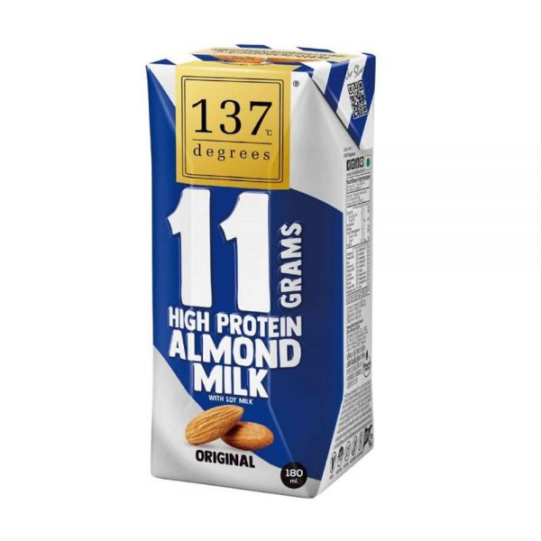137 Degrees High Protein Almond Milk with Soy Milk Original 高蛋白杏仁豆奶 (原味) 180ml