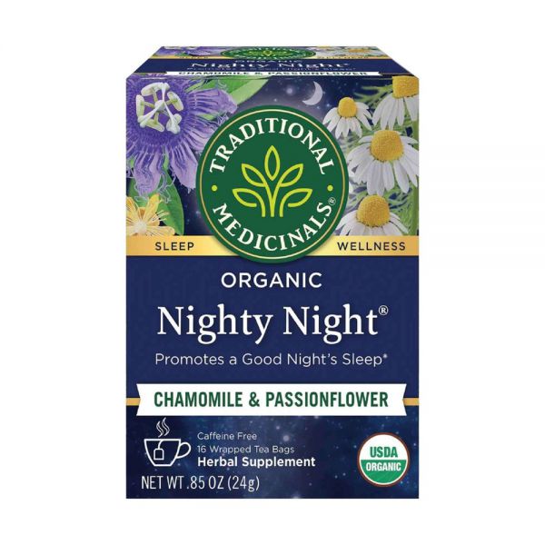 Traditional Medicinals Organic Nighty Night Chamomile & Passionflower 有機晚安茶 西番蓮草本+洋甘菊 (無咖啡因) 24g