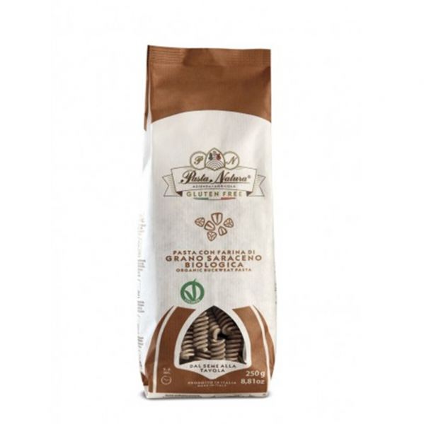 Pasta Natura Organic Gluten Free Low Sugar Low Salt Whole Buckwheat Fusilli Pasta 有機無麩質低糖無鹽100%蕎麥螺絲粉 250g