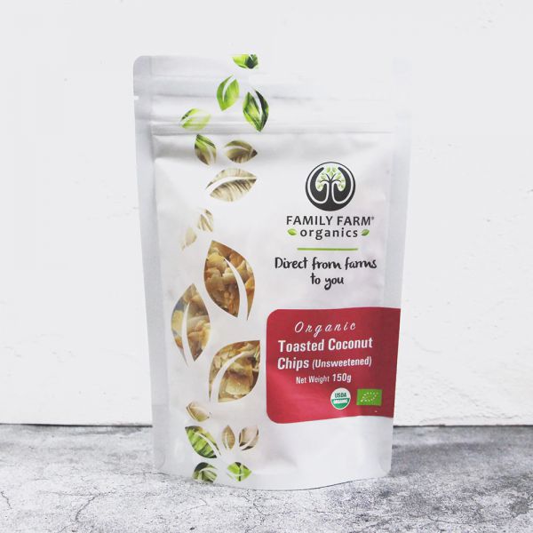 Family Farm Organics Toasted Coconut Chips (Unsweetened) 有機烤椰子片無添加糖 150g